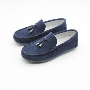 Crianças Crianças Penny Loafers Flat Heel Slip na criança Sapatos para meninos Causal Confortável Camurça de Camurça Sapatos / Flats 210306