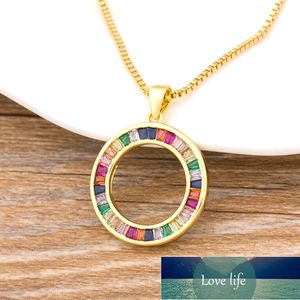 Fashion Rainbow Necklace Multicolor Pendants Charm Gold Color Jewelry Long Chain Necklace For Women Best Birthday Party Gift Factory price expert design Quality