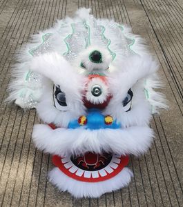 Costume classico per mascotte di danza del leone per bambini, età 5-10 anni, 14 pollici, cartone animato in lana, gioco sub, divertente parata, vestito, sport, tradizionale, festa, carnevale