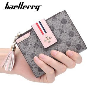 Women Baellerry Fashion Short Design Zipper High Quality Beautiful Floral Purse Portomonee Wallets