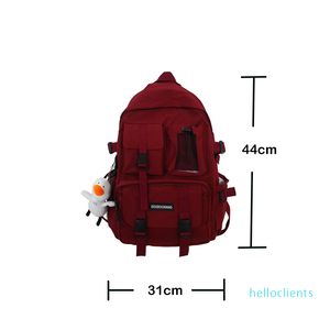 Projektant Boy Nylon Torby Płótno Podróży Siatki Kobiety Koreańska Wersja Student College Schoolbags Mężczyźni Dziewczyna Cool Laptop Schoolbag Modka Moda