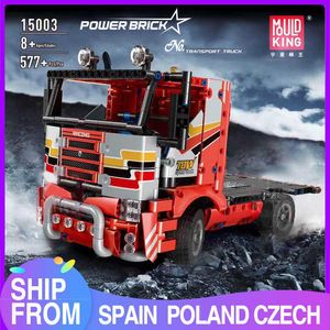 Mold King Moc High-Tech Transport Truck Remote Control Car Building Blocks Bricks Kids Educational Leksaker Julklapp X0902