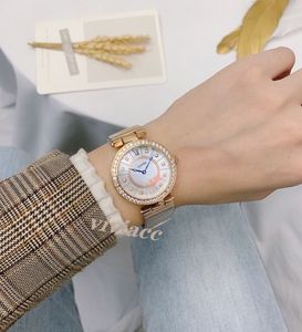 Wholesale famous numbers for sale - Group buy new popular design Famous brand lady watch mother of pearl shell dial clock roman numbers blue pin mesh stap logo waist watch