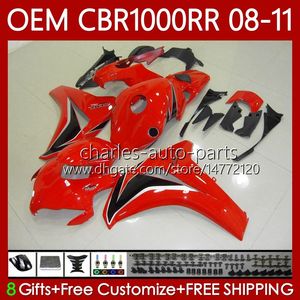 Injektionsform för Honda Body CBR1000 CBR 1000 RR CC 08-11 Bodywork 60No.51 CBR 1000RR 1000CC CBR1000RR 08 09 10 11 CBR-1000 2008 2009 2010 OEM Fairing Red Black Blk