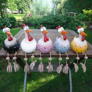 アート装飾鶏の芝生の鶏の鶏の庭の装飾屋外アクセサリー庭の装飾品家の装飾屋内アート彫像210607