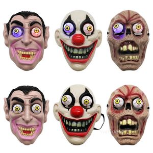 Halloween Party Masks Horror Mask Vampyr Flash Light Monster Mask Vuxen Prestanda Masquerade Prom Props T2I52775