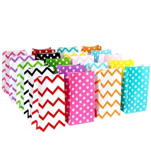 Party Baking Bag Christmas wrapping Bags Colorful Polka Dot Paperbag Food Gift Sack Packaging Paper 10 Color CGY176