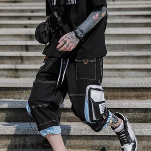 Hip Hop Streetwear Calções de Carga Masculina Tendência de Verão Bolsos Grandes Bolsos Confortável Hipster Masculino Calças Curtas 210714