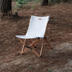 Wholesale camping stool with backrest for sale - Group buy Camp Furniture Nordic Fabric Outdoor Chair Home Camping Solid Wood Portable Folding Stool Director Backrest Beach