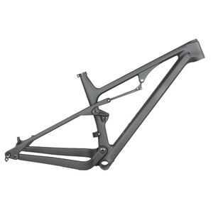 Vollgefederter MTB-Carbonrahmen FM038 XC-Mountain-Carbonrahmenset BB92 UD matt, kann individuell lackiert werden, 29er 27,5er Boost