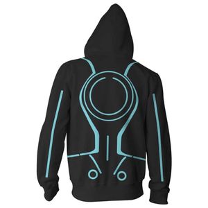 movie Tron Legacy 3d Cosplay Costumes Zipper Hoodies Sweatshirts 3D Printing Unisex Adult man/women Clothing Y0913