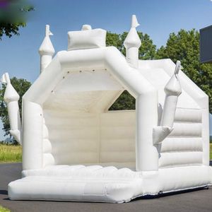 White Mini Inflatable Bouncy Castles Kids Jumping Bounce Castle House Outdoor Commercial Inflatables Bouncer For Sale