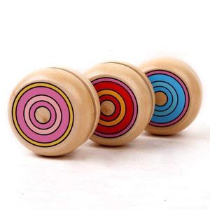 2021 Mix Color Wholesale 100 Pcs Kids Magic Yoyo String Round Ball Spin Professional Wooden Toys For The Children