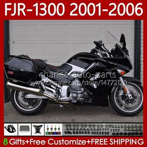 OEM Łamyki dla Yamaha FJR-1300 FJR 1300 A CC FJR1300 Factory Blk 01 02 03 04 05 06 Moto Body 106No.45 FJR-1300A 2001 2002 2003 2004 2004 2005 2006 FJR1300A 01-06 Zestaw nadwozia