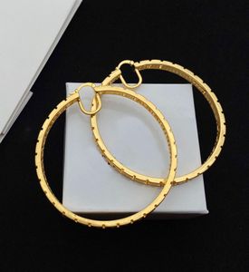 Fashion circle gold hoop earrings aretes for women party wedding lovers gift jewelry engagement with box NRJ