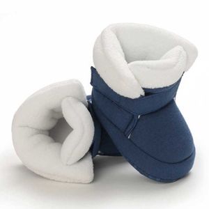 Neugeborene Baby-Mädchen-Jungen-Schneestiefel rutschfeste niedliche Kaninchenohr-Bowknot-Winter-warme Stiefel mit weichen Sohlen Ins G1023