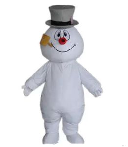 new Frosty Snowman Mascot Costume Walking Adult Cartoon Clothing
