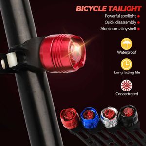 Bisiklet Buyuklu LED Alüminyum Alaşım Arka Lambaları Yüksek Parlaklık Işık Uyarı Güvenlik Kask Işık Bisiklet Kurbağa Işık Ekipmanları