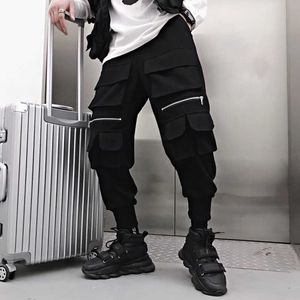 Multi-Pocket Cargo Spodnie Mężczyźni Harajuku Hip Hop Streetwear Joggers Mężczyzna Elastyczna Talia Spodnie dresowe Mężczyzna 2020 Nowy Dropshipping Y0927