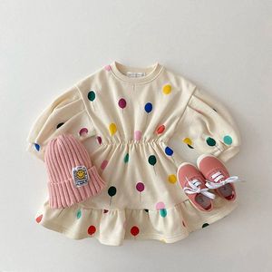 Conjuntos de roupas 7492 crianças roupas primavera outono 2021 bebê conjunto de garota coreana vestido adorável balão impressão gêmeos outfit
