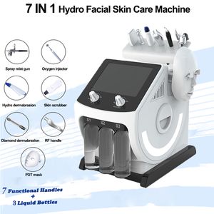 Microdermabrasion peeling hydro jetting machine price led phototherapy skin scrubber deep cleaning rf face lifting machines