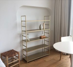 Prosta Półka Piętro Półka Salon Półka Przechowywania Organizacja Minilayer Bookcase Mini Bookrack Podłogi Żelazne Rack