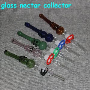 Szklane rury wodne szklane Bong Silikonowe platformy wiertnicze Mini Bubbler Bongs Nectar Collector Dabber Tools