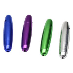 Mini Multi-Colored Torpedo Pipe Creative Metal Pipes Cigarette Smoking Holder Accessories Good Retail/Wholesale Portable scale