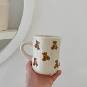 Muggar björn kopp keramik förtjockad version kaffe vatten rånar restaurang Homestay vin glas frukt super söt choklad