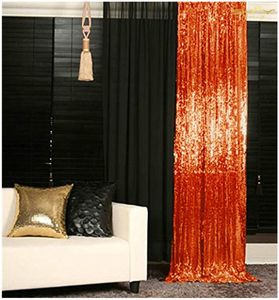 Party Decoration Sequin Curtain Orange Wedding Christmas Po Booth Backdrop Glitter Birthday Backdrop-M112