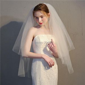 Wholesale simple wedding veils for sale - Group buy Bridal Veils Tulle One Layer Wedding Veil Simple Stunning With Comb