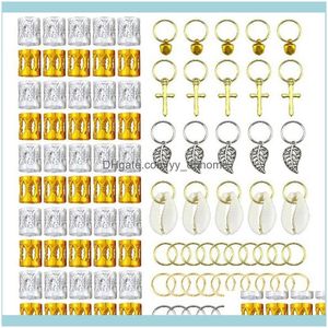 Haarschmuck, Schmuck, Haarspangen, Haarspangen, 100 Stück/Set, Geflecht, Dreadlock-Perlen, Flechten, Verlängerung, Accessoires, Metall, runder Knopf, schmutzige Haarnadel, Sh