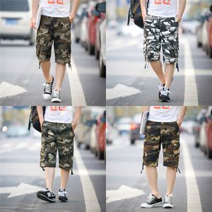 New Summer Camouflage Cargo Shorts Men Loose Men's Plus Size Military Trousers Casual Short Pants X0628