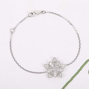 S925 silver stud earring wth diamond flower shape for women wedding jewelry gift bracelet PS4696