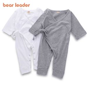 Lear Leader малыш ребенок сплошной цвет боди мода рожден в полном рукаве Rompers младенческие детские крылья милая одежда 0-2 года 210708