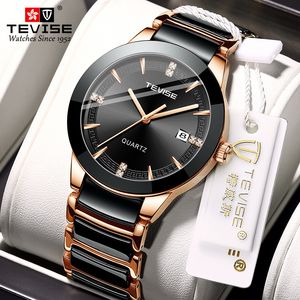 Sichu1 -2021 Швейцарский бренд Tevise Новые мужские часы для мужчин Мода бизнес календарь керамический кварцевый аппарат