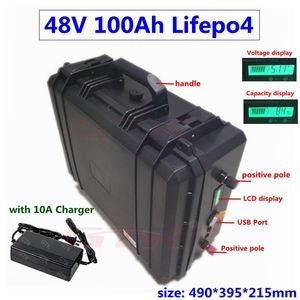 防水IP67 48V 100AH100ASのLiFePO4のリチウム電池BMS 16Sのための16Sのための16Sのための16Sのための16Sのための16S太陽電池の貯蔵Rv + 10aの充電器