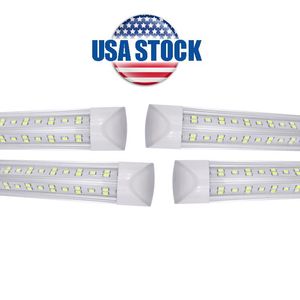 25 / Pack Cooler Door Integrated 8 ft LED Light T8 Tubes V Formkylare Dörrar USA Amerika Leds Lampor 4FT 5FT 6FT Fluorescerande Lights AC85-265V US Stock