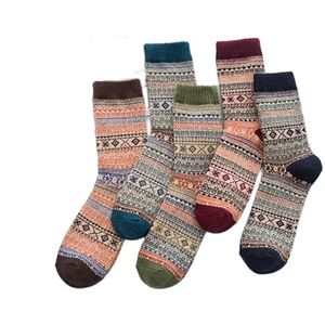 Nest Female Winter Wool Cashmeer Socks Women Keep Warm Free Size Cute Thick Socks Short Christmas Socks 108