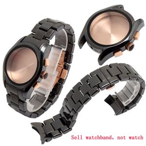 Ceramic Watchband for 22mm AR1400 AR1410 Men Watch Bracelet Butterfly Buckle watchbands Accessories + Tools