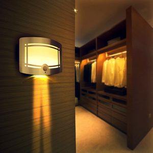 Wireless Motion Sensor Activated LED Wall Night Light Battery Operated Stick-Anywhere Wall lamp for Bedroom Hallway Closet Stair