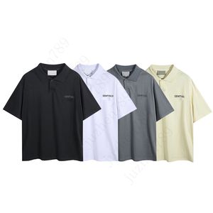 2023 модная мужская коллекция поло, карманная флокированная футболка-поло большого размера, футболка High Street с короткими рукавами, пара женщин и мужчин, модная одежда