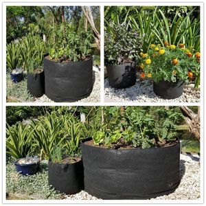 Planterar Pots 3/5/11/12/17/20/30/34 Gallon Round Fabric Plant Pouch Root Container med handtag Black Grow Bag Aeration Pot