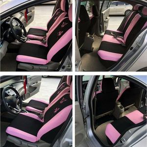 Capas de assento de carro estilo de moda borboleta traseira traseira universal de luxo rosa carros de veículo automático rosa