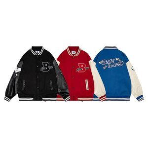 Men's Jackets 2021 High Quality Battle Kid Love Letter Embroidery Baseball Jacket Men Women Fleece Hip Hop Street Oversize Casual