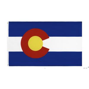 Newwholesale bezpośrednia cena fabryczna 100% poliester 3x5fts 90 * 150 cm US USA Stan Colorado Flaga do dekoracji EWD5723