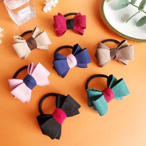Wholesale velvet hair tie resale online - Epecket DHL Fashion new suede frosted velvet bow hair tie DAFQ019 Hair Rubber Bands