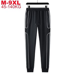 Sweatpants Män Elastiska Lösa Stretch Track Harem Byxor Man Plus Stor Storlek 7XL 8XL Joggers Sport Koreanska Streetwear Man Byxor 211108