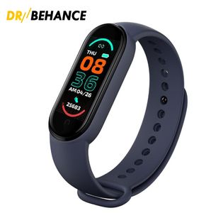 M6 Smart Bracelet Smarts Wristbands Watch Fitness Tracker Real Heart Rate Blood Pressure Monitor Color Screen IP67 Waterproof For Sport