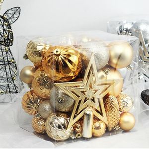 Christmas Decorations 45PCS/Set Ball Ornaments Exquisite Xmas Tree Top Star Hanging For Year Home Decor